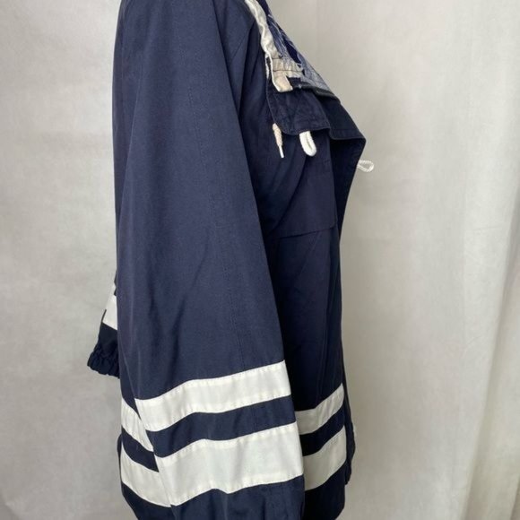 Mulberry Street Size S White/Blue Lightweight Jacket Vintage nautical look - Picture 7 of 15